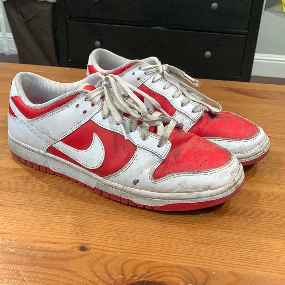 Nike Dunks, Championship Red, Size 11